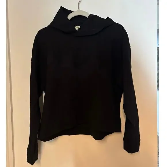 NWT Madewell Ponte Hoodie Sweatshirt In Black Size Medium - Picture 4 of 8